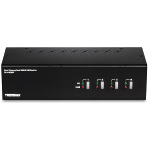 TRENDnet TK-440DP 4-Port Desktop KVM Switch, 3840 x 2160 resolution, 2 USB 2.0